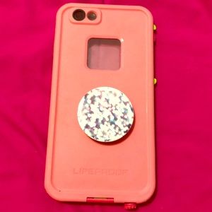 iPhone 6 life proof care w/ pop socket